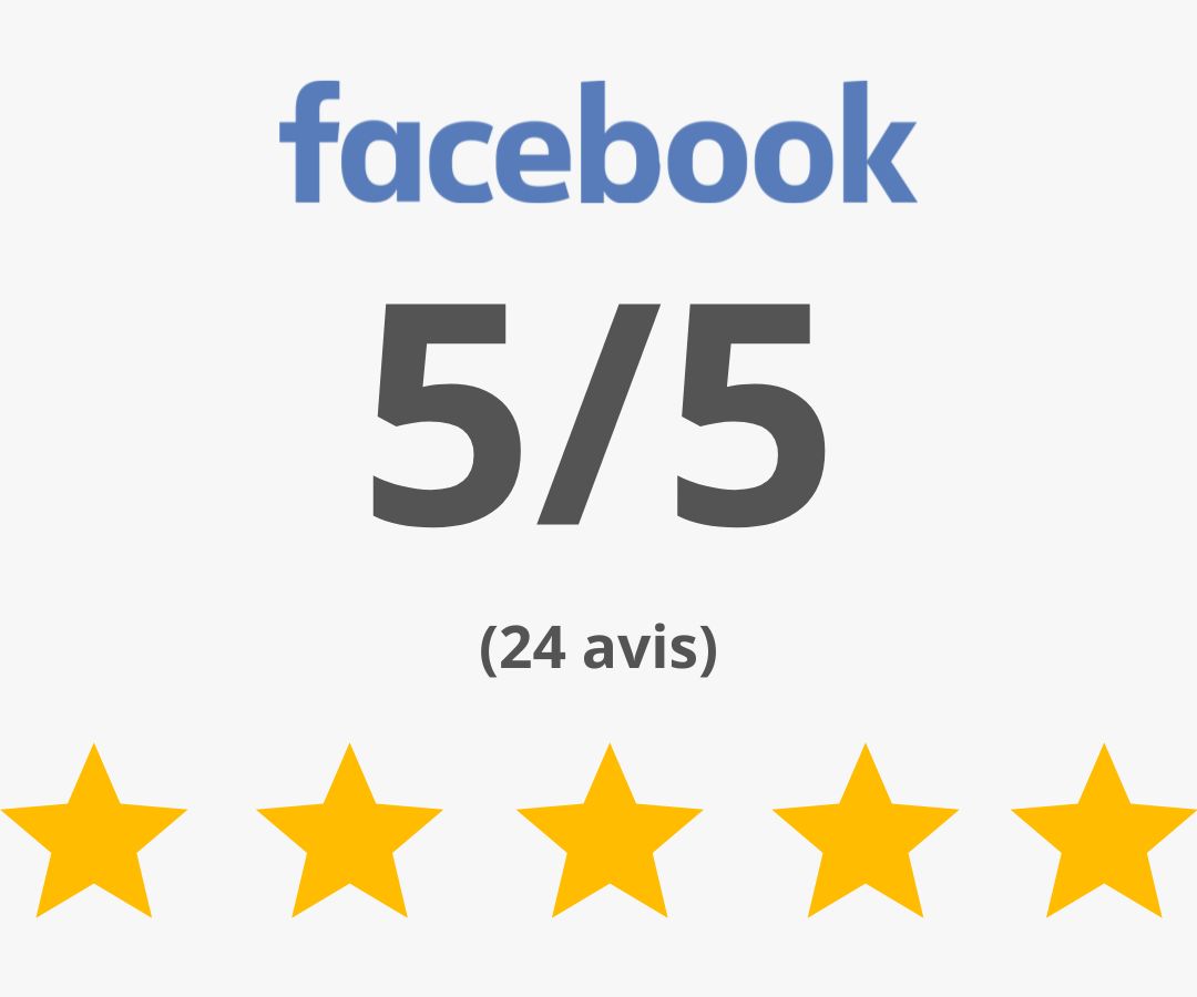 Noté 5/5 sur facebook